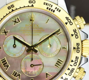 Sports Watches | Men's Watches | Sant Blanc ROLEX 18kt Gold & Stainless Steel Daytona Tahitian Mother of Pearl Roman Model 116503