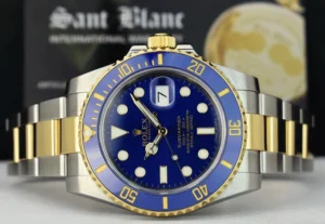 Diving Professional Watches | Men's Watches | Sant Blanc ROLEX 18kt Gold & Stainless Steel Submariner Blue Model 116613 LB