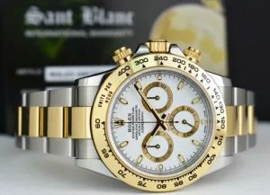 Men's Watches | Racing Professional Watches | Sant Blanc ROLEX 18kt Gold & Stainless Steel Daytona White Index Dial Model 116503