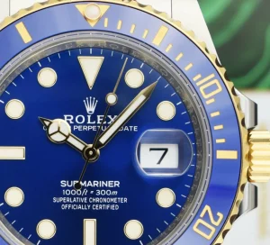 Diving Professional Watches | Sant Blanc ROLEX 18kt Gold & Stainless Steel Submariner 41 Blue Box/Books Model 126613LB