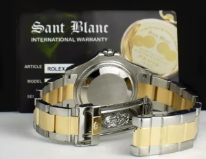 Yachting Professional Watches | Sports Watches | Sant Blanc ROLEX 18kt Gold & Stainless Steel MidSize Yachtmaster White Index Dial Model 168623