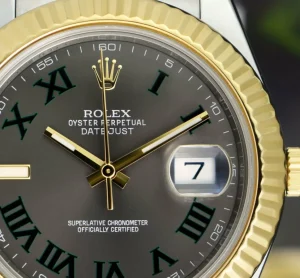 Men's Watches | Dress Watches | Sant Blanc ROLEX 18kt Gold & Stainless Steel DateJust II Slate Roman Wimbledon Dial BOX & CARD Model 116333