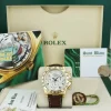 Racing Professional Watches | Sant Blanc ROLEX 18kt Gold Daytona Brown Leather Strap Mother of Pearl Arabic Dial Model 16518