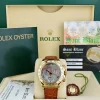 Men's Watches | Racing Professional Watches | Sant Blanc ROLEX 18kt Gold Daytona Tahitian Mother of Pearl Roman Brown Strap Model 116518