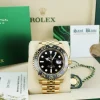 Pilots Professional Watches | Sant Blanc ROLEX 18kt Gold GMT Master II Black Gray Bezel Box & Card Model 126718 GRNR