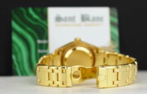 The Masterpiece | Ladies Watches | Sant Blanc ROLEX 18kt Gold Pearlmaster Masterpiece Mother of Pearl Roman with Papers Model 80318