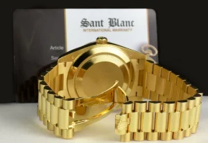 Men's Watches | President Dress Watches | Sant Blanc ROLEX 18kt Gold President Day Date 40 Champagne Diamond Dial Model 228238