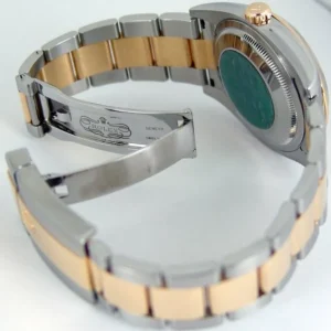 Dress Watches | Sant Blanc ROLEX 18kt Gold Stainless DateJust White Roman Dial Model 116203