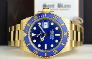 Diving Professional Watches | Men's Watches | Sant Blanc ROLEX 18kt Gold Submariner 41mm Blue Dial Model 126618 LB