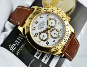 Sports Watches | Racing Professional Watches | Sant Blanc ROLEX 18kt Gold Zenith Daytona White Arabic Dial Model 16518