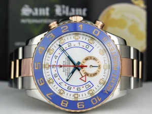 Yachting Professional Watches | Men's Watches | Sant Blanc ROLEX 18kt Rose Gold & Stainless Steel YachtMaster II 44mm Blue Hands Model 116681