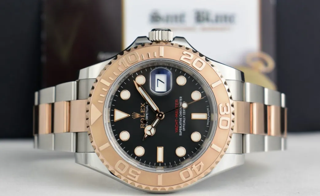 rolex_kt_rose_gold__stain_3-3.webp Yachting Professional Watches | Men's Watches | Sant Blanc ROLEX 18kt Rose Gold & Stainless Steel YachtMaster Matte Black Model 116621