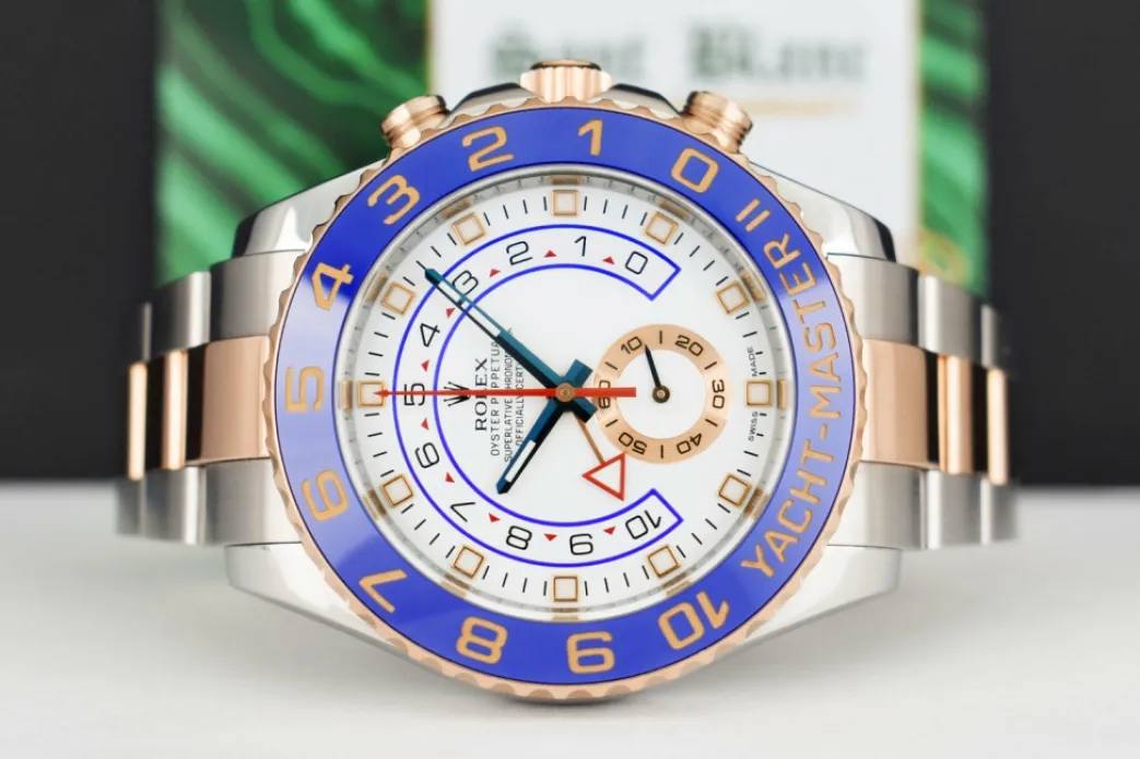 rolex_kt_rose_gold__stain_4-2.webp Yachting Professional Watches | Sant Blanc ROLEX 18kt Rose Gold & Stainless YachtMaster II Blue Hands Model 116681