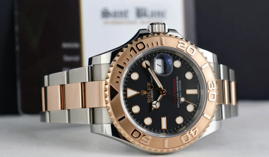 rolex_kt_rose_gold__stain_4-3.webp Yachting Professional Watches | Men's Watches | Sant Blanc ROLEX 18kt Rose Gold & Stainless Steel YachtMaster Matte Black Model 116621