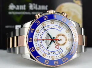 Yachting Professional Watches | Men's Watches | Sant Blanc ROLEX 18kt Rose Gold & Stainless Steel YachtMaster II 44mm Blue Hands Model 116681