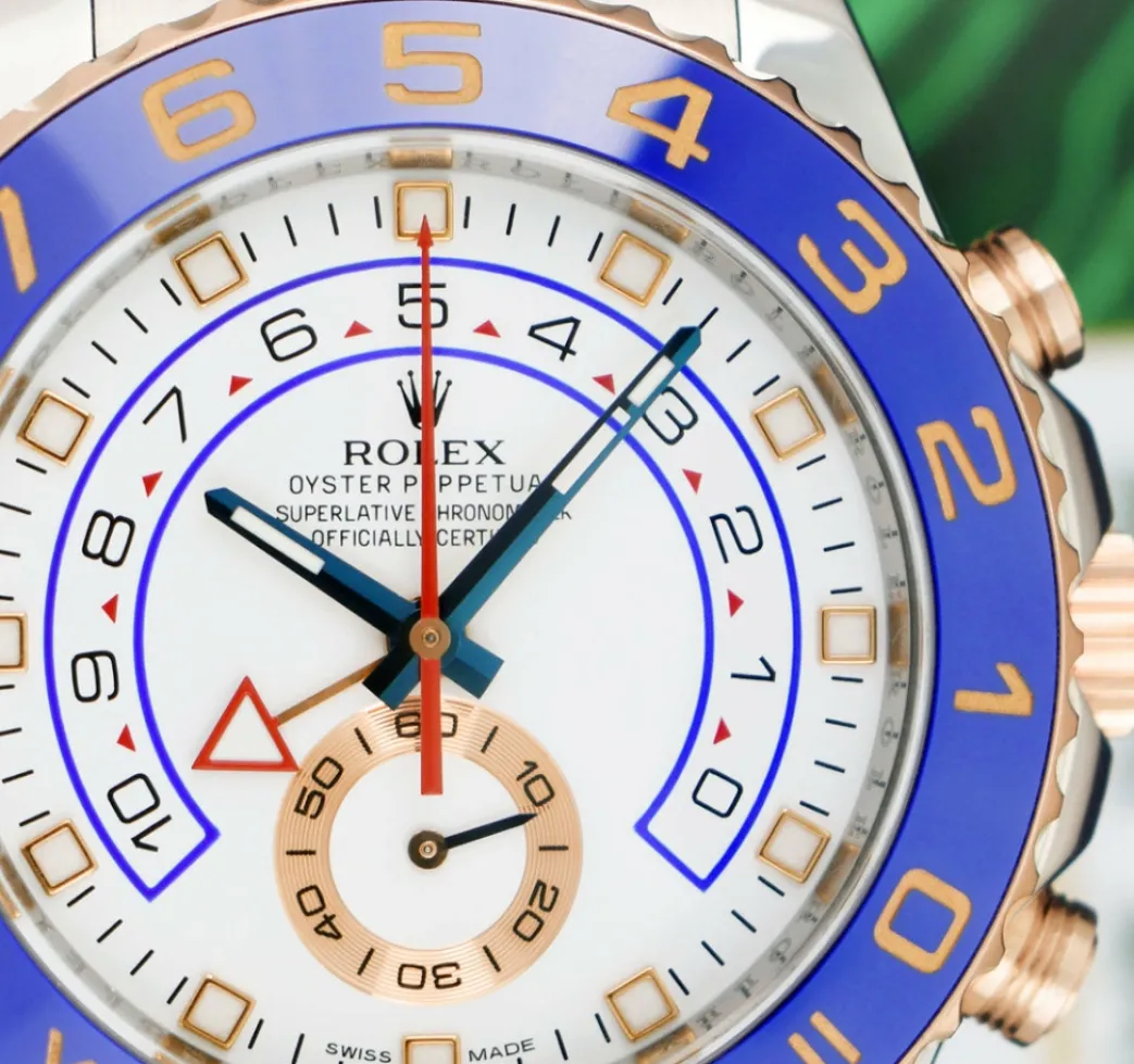 rolex_kt_rose_gold__stain_8.webp Yachting Professional Watches | Sant Blanc ROLEX 18kt Rose Gold & Stainless YachtMaster II Blue Hands Model 116681