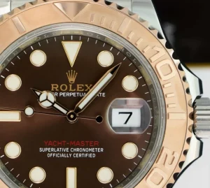 Yachting Professional Watches | Men's Watches | Sant Blanc ROLEX 18kt Rose Gold & Stainless Steel Yachtmaster Chocolate Dial Model 116621