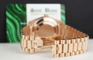 President Dress Watches | Sant Blanc ROLEX 18kt Rose Gold Day Date 40 President Chocolate Roman Dial Model 228235