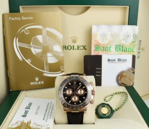 Men's Watches | Racing Professional Watches | Sant Blanc ROLEX 18kt Rose Gold Daytona Cosmograph Black Reverse Panda Model 116515