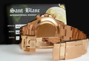 Men's Watches | Racing Professional Watches | Sant Blanc ROLEX 18kt Rose Gold Daytona Black Panda Box Books Tags Model 116505