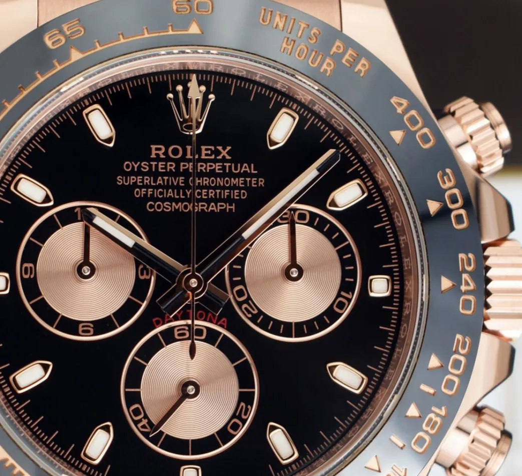 rolex_kt_rose_gold_dayton_5-3.webp Men's Watches | Racing Professional Watches | Sant Blanc ROLEX 18kt Rose Gold Daytona Leather Strap Black Panda Model 116515 LN