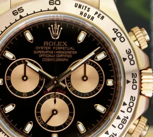 Men's Watches | Racing Professional Watches | Sant Blanc ROLEX 18kt Rose Gold Daytona Black Panda Box Books Tags Model 116505