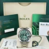 Pilots Classic Watches | Sant Blanc ROLEX 18kt White Gold & Stainless Steel Sky-Dweller Mint Green 2023 Card Model 336934