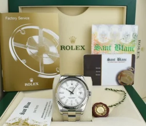 Dress Watches | Sant Blanc ROLEX 18kt White Gold & Stainless Steel DateJust II White Index Dial 116334