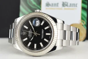 Dress Watches | Sant Blanc ROLEX 18kt White Gold & Stainless Steel DateJust II 41mm Black Index Dial Model 116334