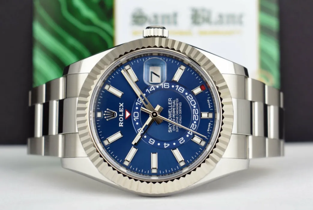rolex_kt_white_gold__stai_4-13.webp Pilots Classic Watches | Sant Blanc ROLEX 18kt White Gold & Stainless Steel Sky Dweller Blue Dial Model 326934