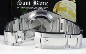 Men's Watches | Dress Watches | Sant Blanc ROLEX 18kt White Gold & Stainless DateJust II Black Roman Dial Model 116334