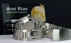 Men's Watches | Dress Watches | Sant Blanc Rolex 18kt White Gold & Stainless Steel Datejust Black Stick Dial Oyster Band Model 16234