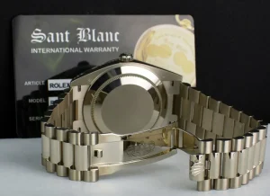 Men's Watches | President Dress Watches | Sant Blanc ROLEX 18kt White Gold Day Date 40 President Blue Roman Dial With Model 228239