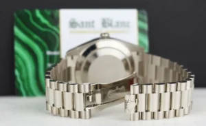 President Dress Watches | Sant Blanc ROLEX 18kt White Gold Day Date 40 President Green Roman Model 228239