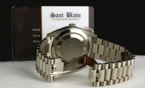 Men's Watches | President Dress Watches | Sant Blanc ROLEX 18kt White Gold Day-Date 40 President Rhodium Index Dial with Card Model 228239