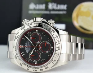Men's Watches | Racing Professional Watches | Sant Blanc ROLEX 18kt White Gold Daytona Black Arabic Race Dial Model 116509