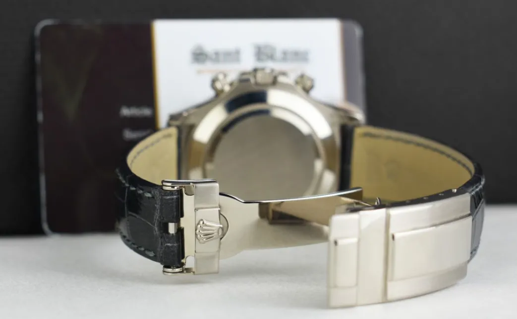rolex_kt_white_gold_dayto_6-2.webp Racing Professional Watches | Sant Blanc Rolex 18kt White Gold Daytona "Panda" Dial Black Smoke Strap Model 116519