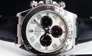 Men's Watches | Racing Professional Watches | Sant Blanc ROLEX 18kt White Gold Daytona Panda Arabic Dial with Black Crocodile Strap Model 116519