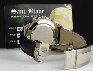 Sports Watches | Racing Professional Watches | Sant Blanc ROLEX 18kt White Gold Daytona Panda Arabic on Black Strap Model 116519