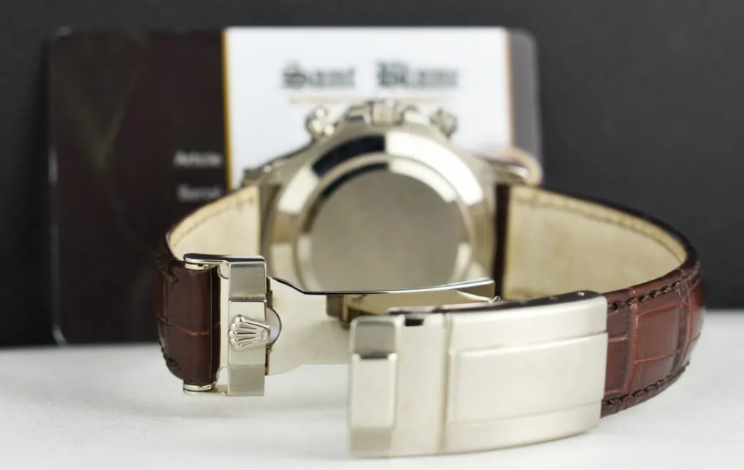 rolex_kt_white_gold_dayto_7-3.webp Racing Professional Watches | Sant Blanc ROLEX 18kt White Gold Daytona White Panda Dial Chocolate Strap Model 116519