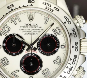 Racing Professional Watches | Sant Blanc ROLEX 18kt White Gold Daytona White Panda Dial Chocolate Strap Model 116519