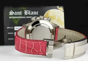 Sports Watches | Racing Professional Watches | Sant Blanc ROLEX 18kt White Gold Daytona Rose MOP Arabic Dial on Pink Crocodile Strap Model 116519