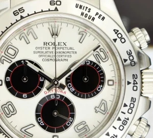 Racing Professional Watches | Sant Blanc ROLEX 18kt White Gold Daytona White & Black Panda Dial Black Strap Model 116519