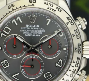 Sports Watches | Men's Watches | Sant Blanc ROLEX 18kt White Gold Daytona Grey Race Arabic Dial Model 116509