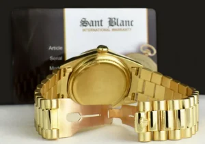 Men's Watches | President Dress Watches | Sant Blanc ROLEX 18kt Yellow Gold Day Date President White Stick Dial Model 18038
