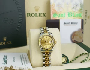Ladies Watches | Dress Watches | Sant Blanc ROLEX Ladies 18kt Gold & Stainless Steel DateJust Champagne Index Dial Model 179173