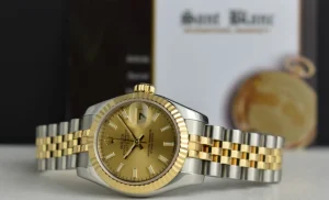 Ladies Watches | Dress Watches | Sant Blanc ROLEX Ladies 18kt Gold & Stainless Steel DateJust Champagne Index Dial Model 179173