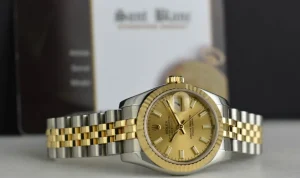 Ladies Watches | Dress Watches | Sant Blanc ROLEX Ladies 18kt Gold & Stainless Steel DateJust Champagne Index Dial Model 179173