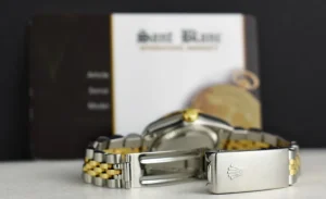 Ladies Watches | Dress Watches | Sant Blanc ROLEX Ladies 18kt Gold & Stainless Steel DateJust Champagne Stick Dial Model 69173