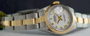 Ladies Watches | Dress Watches | Sant Blanc ROLEX Ladies 18kt Gold & Stainless Steel DateJust White Roman Dial Model 79173